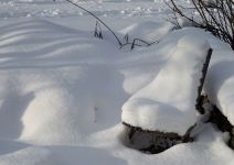 feuerstelle im schnee